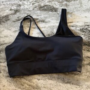 Black Asymmetrical Sports Bra